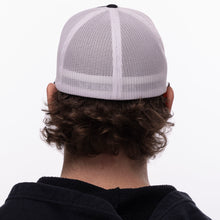 Load image into Gallery viewer, Black/White Mesh FlexFit Hat

